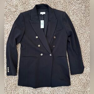 LOFT black blazer lightweight nautical 8